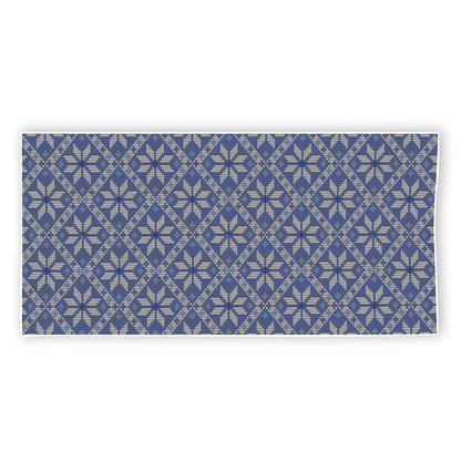 Snowflakes Knitted Pattern Print Beach Towel