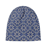 Snowflakes Knitted Pattern Print Beanie
