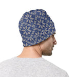 Snowflakes Knitted Pattern Print Beanie