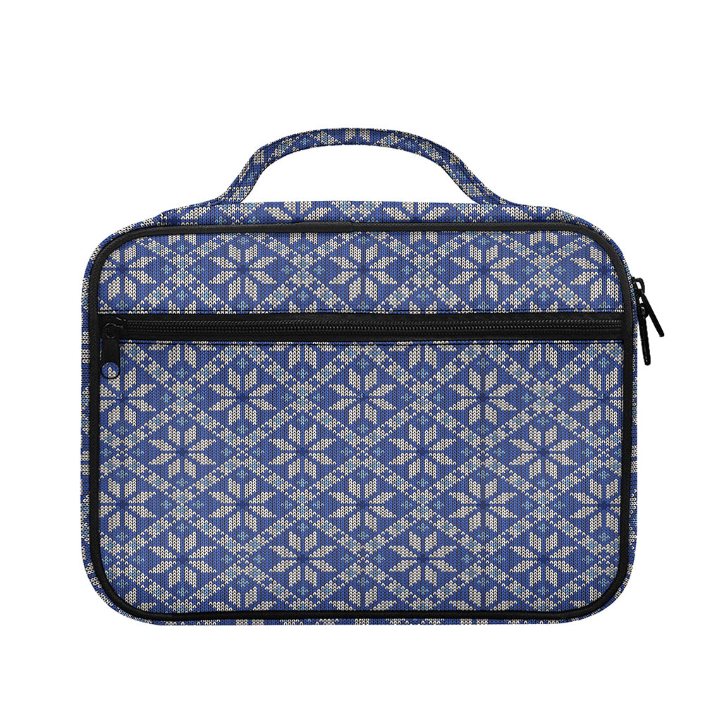 Snowflakes Knitted Pattern Print Briefcase Bible Bag