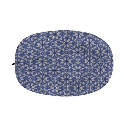 Snowflakes Knitted Pattern Print Car Side Mirror Covers