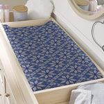Snowflakes Knitted Pattern Print Changing Pad Cover