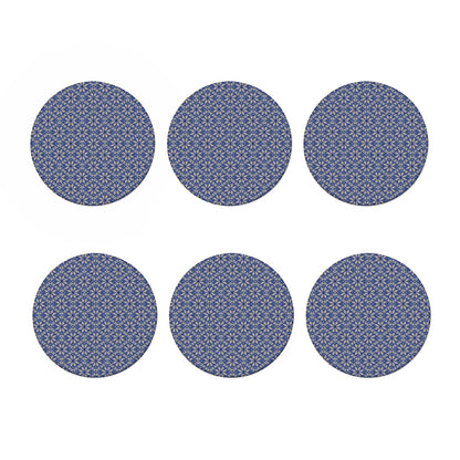 Snowflakes Knitted Pattern Print Coaster Set