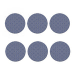 Snowflakes Knitted Pattern Print Coaster Set