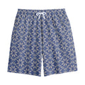 Snowflakes Knitted Pattern Print Cotton Shorts