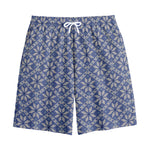 Snowflakes Knitted Pattern Print Cotton Shorts