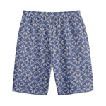 Snowflakes Knitted Pattern Print Cotton Shorts
