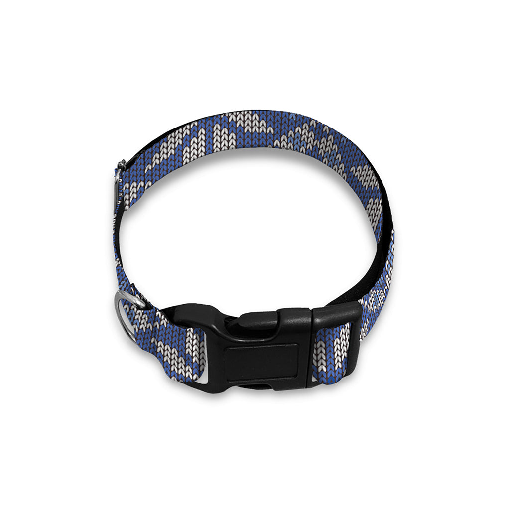 Snowflakes Knitted Pattern Print Dog Collar
