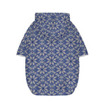 Snowflakes Knitted Pattern Print Dog Zip Up Hoodie