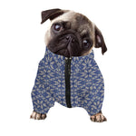 Snowflakes Knitted Pattern Print Dog Zip Up Jacket