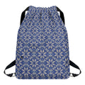 Snowflakes Knitted Pattern Print Drawstring Backpack