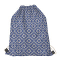 Snowflakes Knitted Pattern Print Drawstring Bag