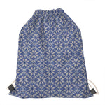 Snowflakes Knitted Pattern Print Drawstring Bag
