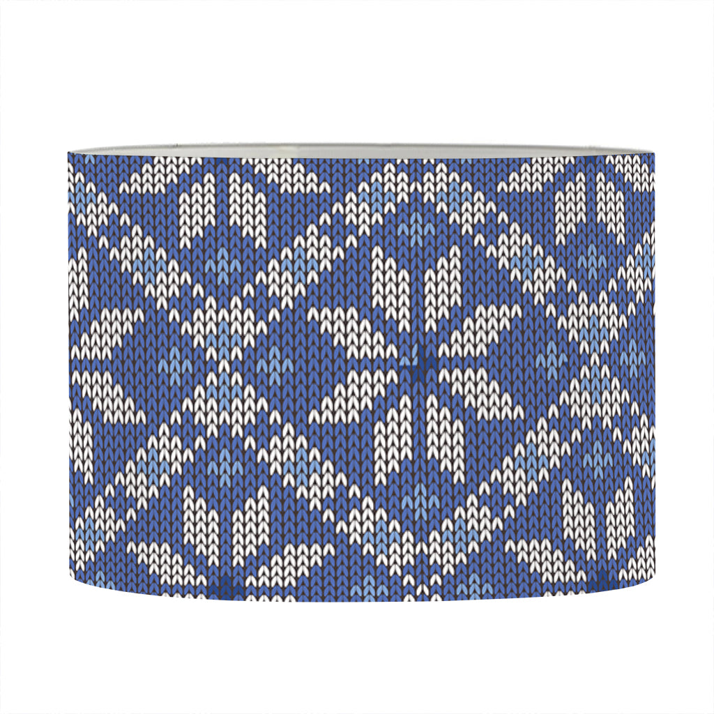 Snowflakes Knitted Pattern Print Drum Lamp Shade