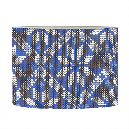 Snowflakes Knitted Pattern Print Drum Lamp Shade