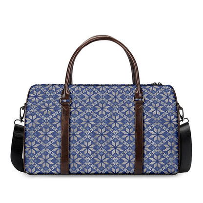 Snowflakes Knitted Pattern Print Duffle Bag