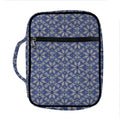 Snowflakes Knitted Pattern Print Front Pocket Bible Bag