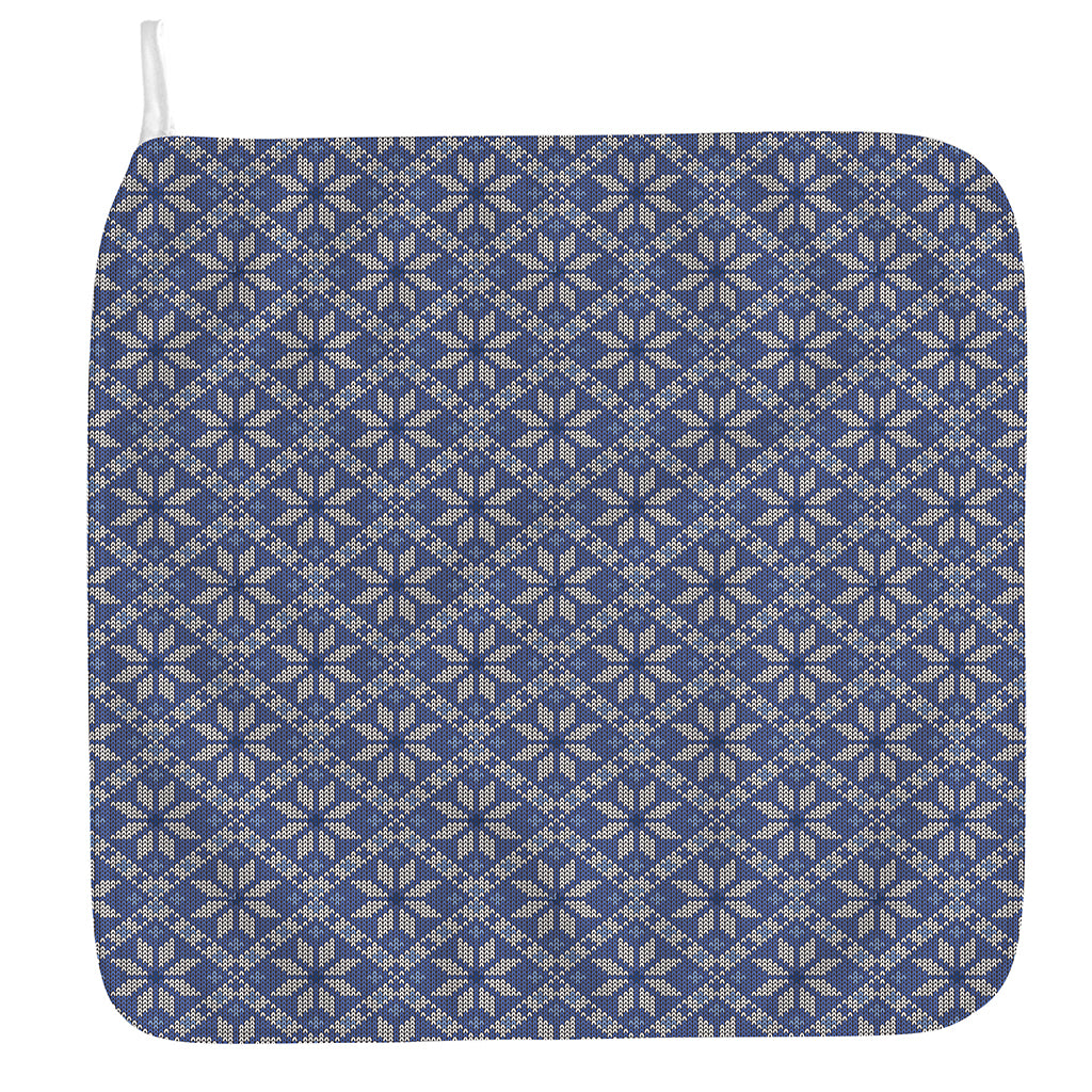 Snowflakes Knitted Pattern Print Hand Towel