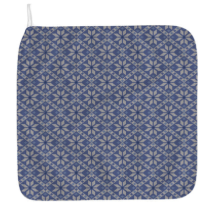 Snowflakes Knitted Pattern Print Hand Towel