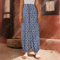 Snowflakes Knitted Pattern Print Harem Pants