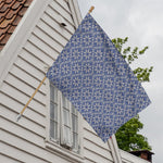 Snowflakes Knitted Pattern Print House Flag