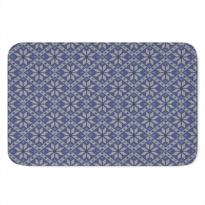 Snowflakes Knitted Pattern Print Indoor Door Mat