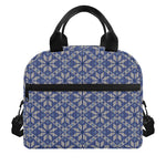 Snowflakes Knitted Pattern Print Insulated Lunch Bag