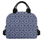 Snowflakes Knitted Pattern Print Insulated Lunch Bag