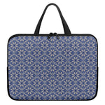 Snowflakes Knitted Pattern Print Laptop Sleeve With Handle