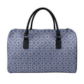 Snowflakes Knitted Pattern Print Leather Duffel Bag
