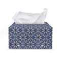 Snowflakes Knitted Pattern Print Leather Tissue Box Cover