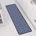 Snowflakes Knitted Pattern Print Long Kitchen Mat