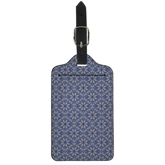 Snowflakes Knitted Pattern Print Luggage Tag