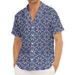 Snowflakes Knitted Pattern Print Men's Deep V-Neck Shirt