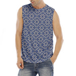 Snowflakes Knitted Pattern Print Men's Fitness Tank Top