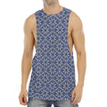 Snowflakes Knitted Pattern Print Men's Muscle Tank Top
