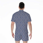 Snowflakes Knitted Pattern Print Men's Rompers