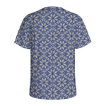 Snowflakes Knitted Pattern Print Men's Sports T-Shirt