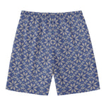 Snowflakes Knitted Pattern Print Men's Swim Trunks