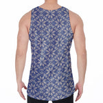 Snowflakes Knitted Pattern Print Men's Velvet Tank Top
