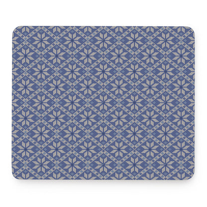 Snowflakes Knitted Pattern Print Mouse Pad