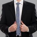Snowflakes Knitted Pattern Print Necktie