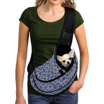 Snowflakes Knitted Pattern Print Pet Sling Carrier
