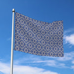 Snowflakes Knitted Pattern Print Polyester Flag