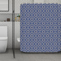 Snowflakes Knitted Pattern Print Polyester Shower Curtain