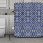 Snowflakes Knitted Pattern Print Polyester Shower Curtain