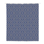 Snowflakes Knitted Pattern Print Polyester Shower Curtain