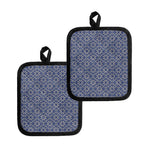 Snowflakes Knitted Pattern Print Pot Holders