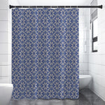 Snowflakes Knitted Pattern Print Premium Shower Curtain