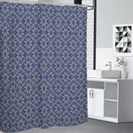 Snowflakes Knitted Pattern Print Premium Shower Curtain